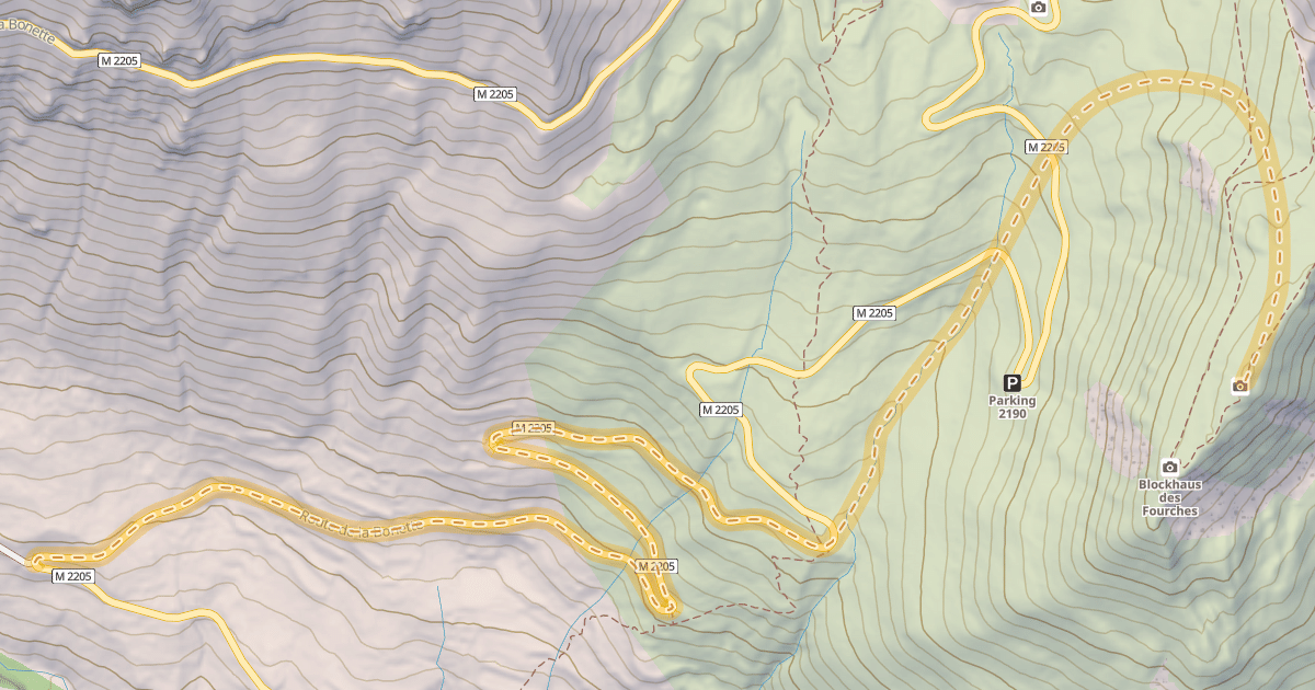 Map preview of Mont des Fourches — Les Clos de Bousiéyas