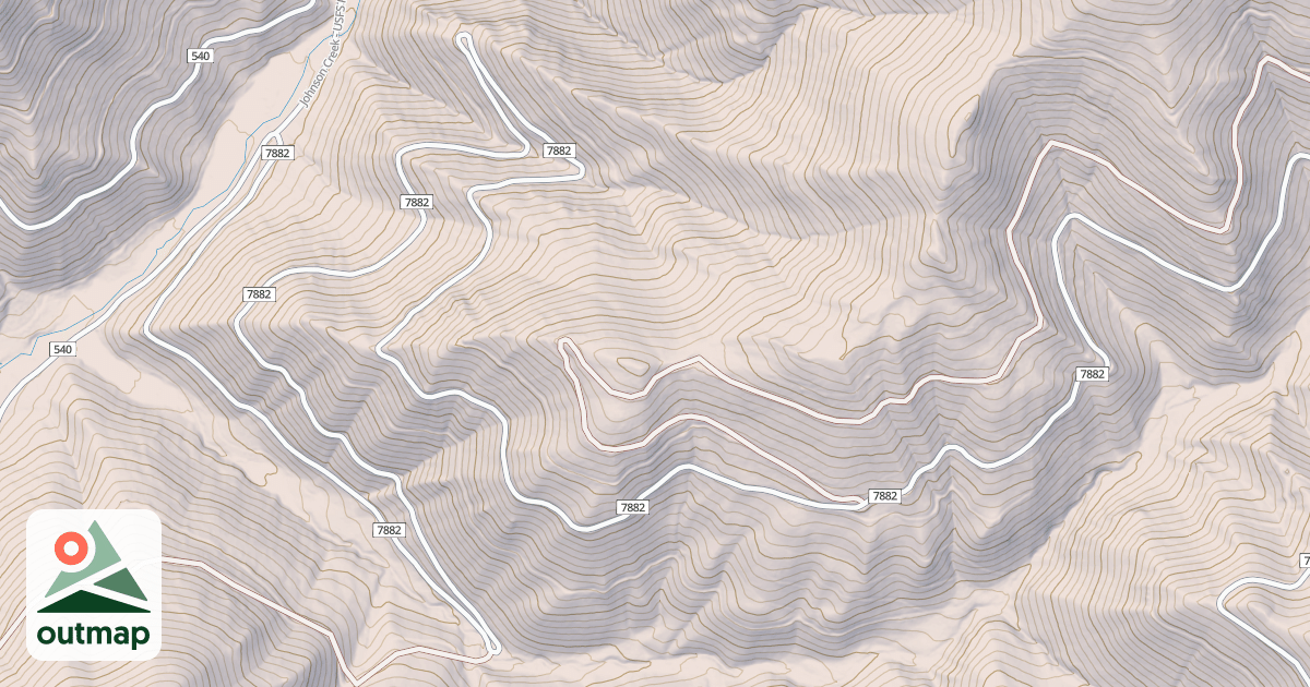 Map of EAST FORK JOHNSON CREEK