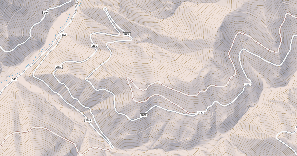 Map preview of EAST FORK JOHNSON CREEK