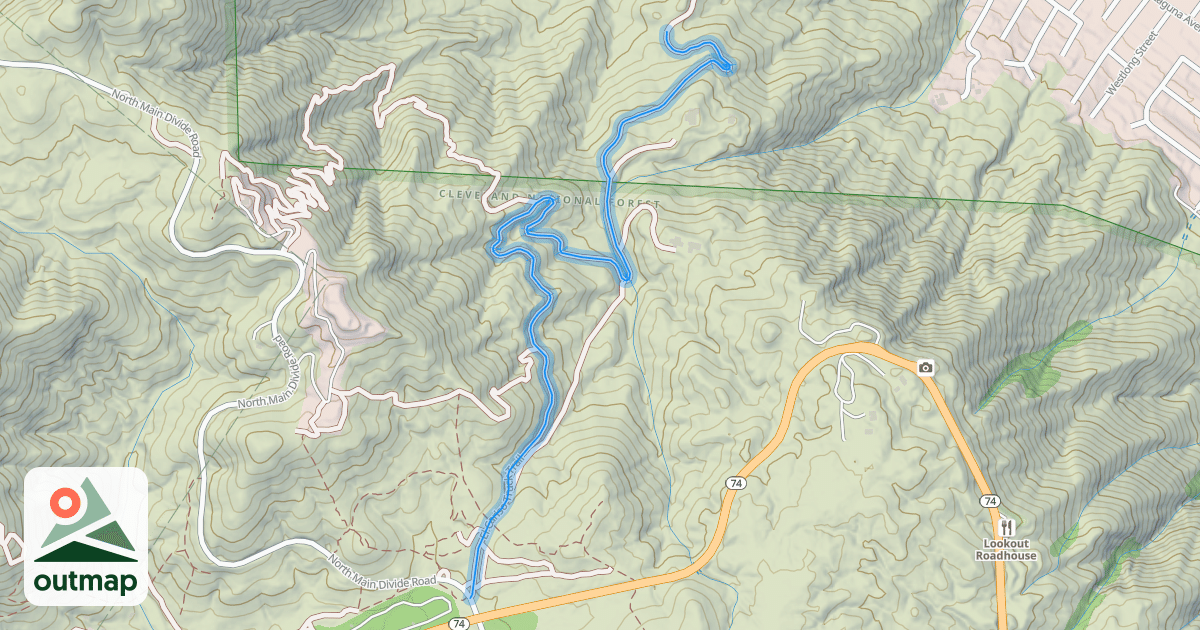 Map of El Cariso Truck Trail