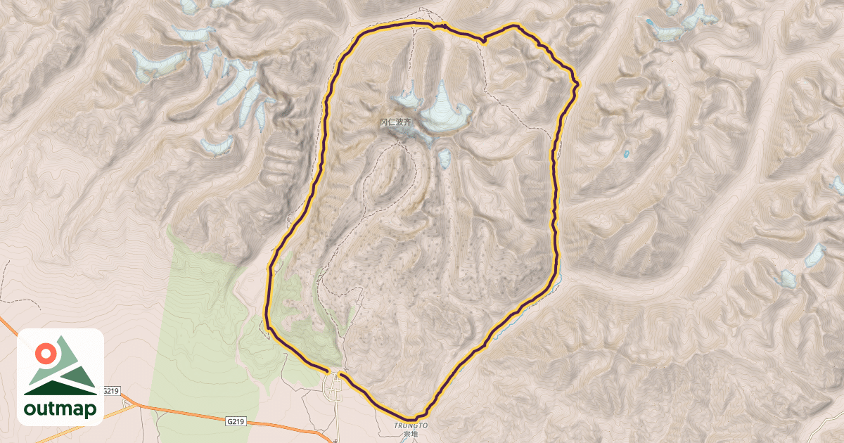 Map of Kailash Kora in Tibet Autonomous Region