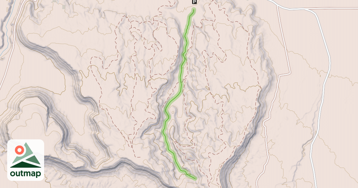 Map of Escape Wash Trail