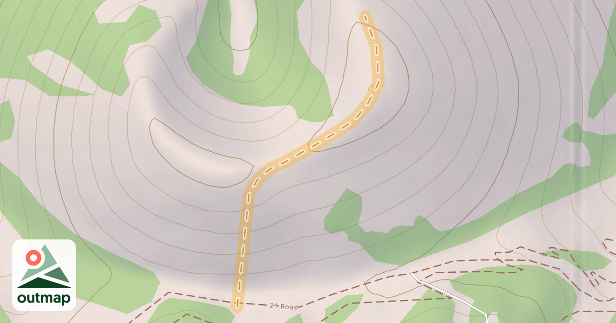 Map of The Cone uphill access (winter)