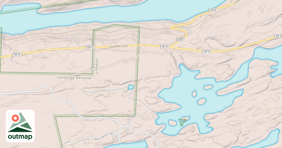 Map of Gunflint Trails Snowmobile