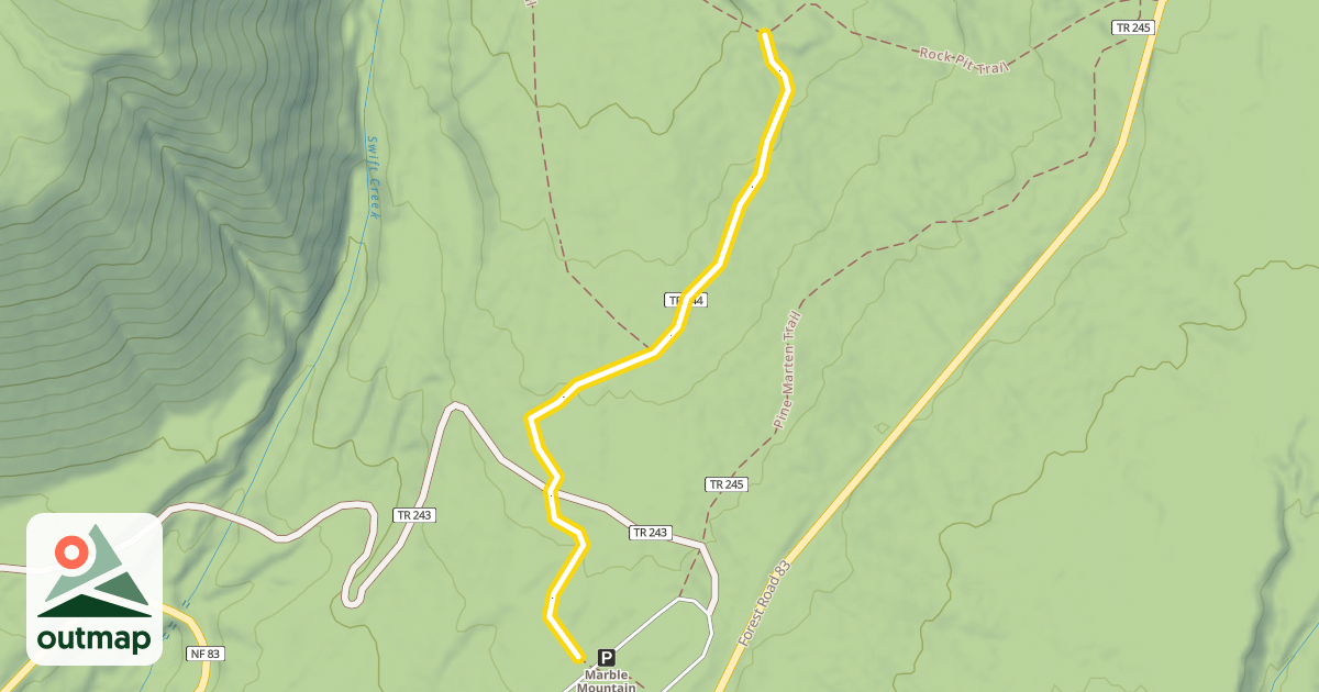 Map of Swift Creek Ski Trail