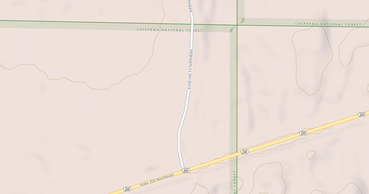 Map preview of ECHO HILL TRAIL NORTHEAST