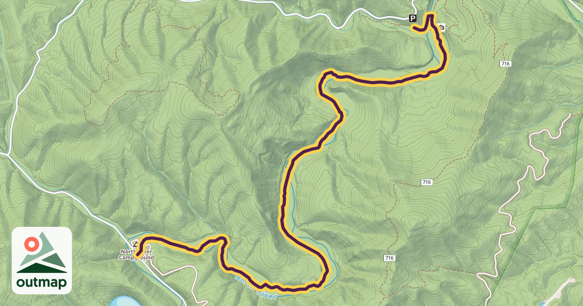 Map of North River Gorge Trail