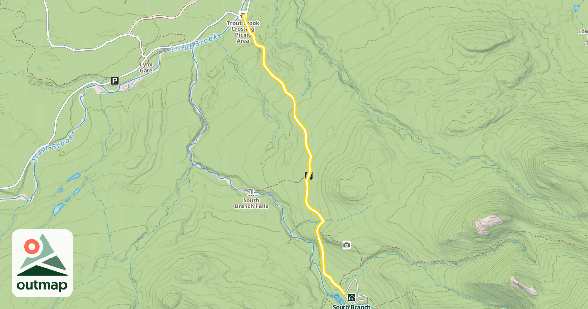 Map of South Branch Pond