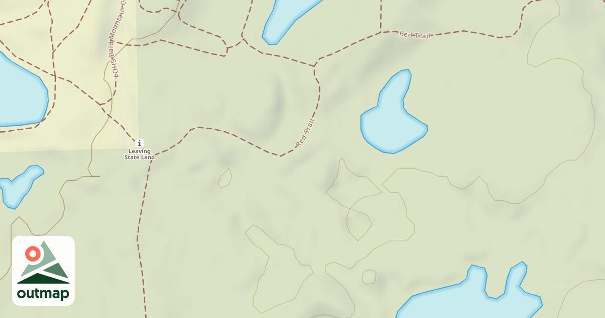 Map of Bald Mountain Rec. Area - Red Trail