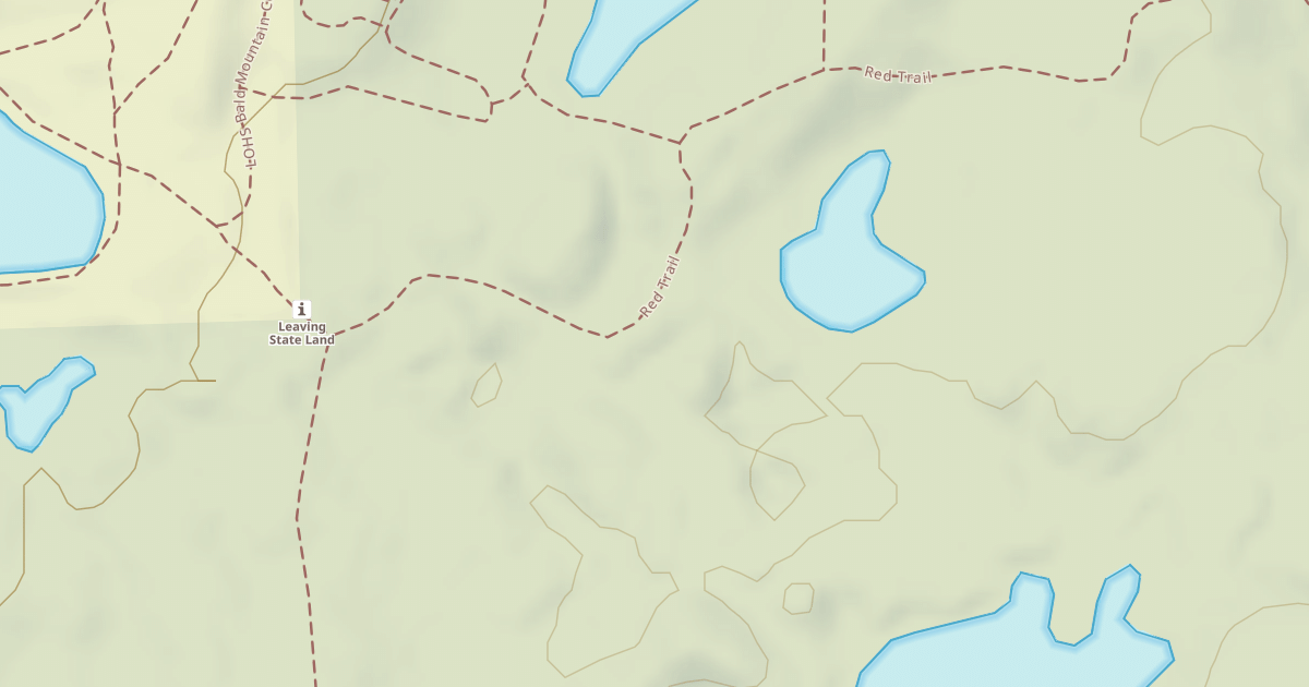 Map preview of Bald Mountain Rec. Area - Red Trail