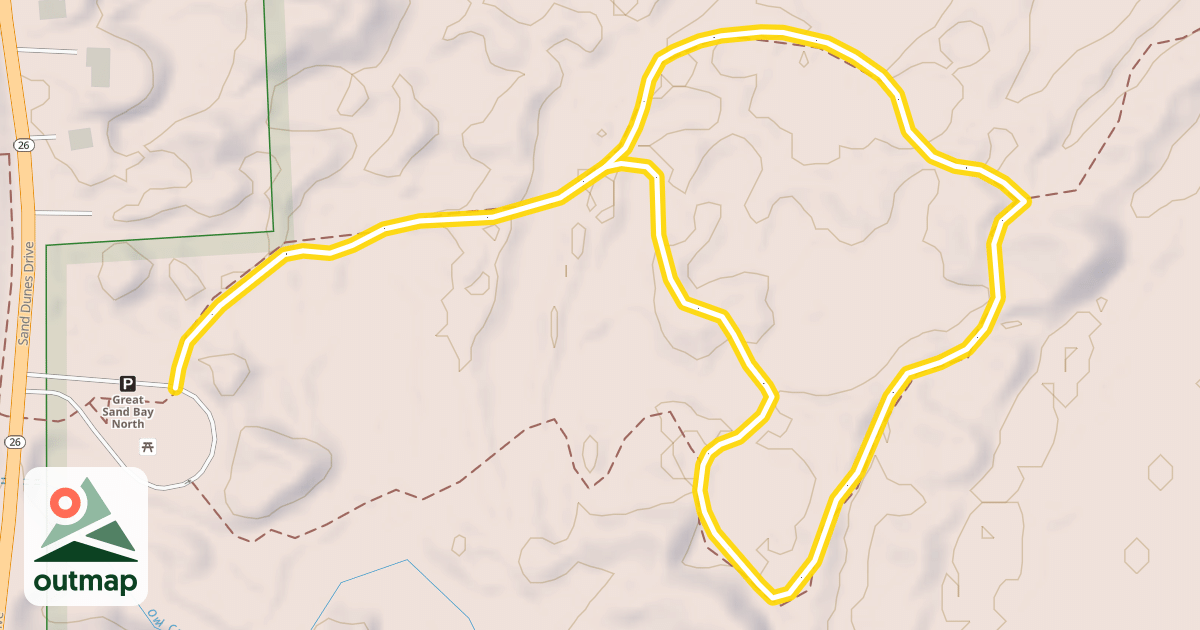 Map of Great Sand Bay Loop