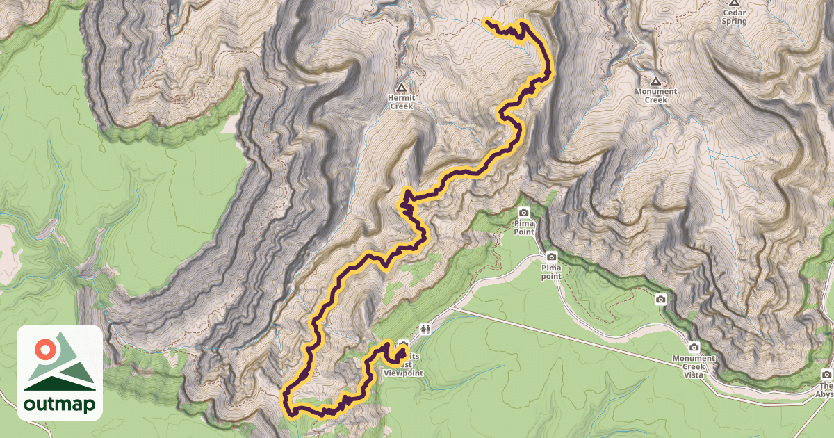 Map of Hermit Trail