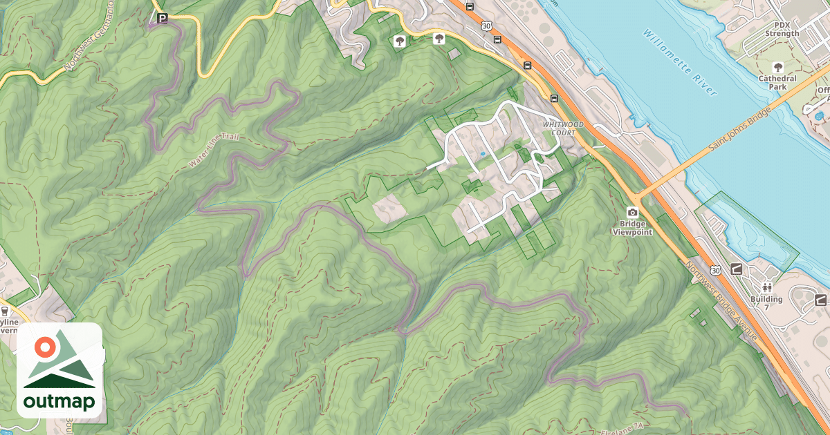 Map of Northwest Leif Erikson Drive