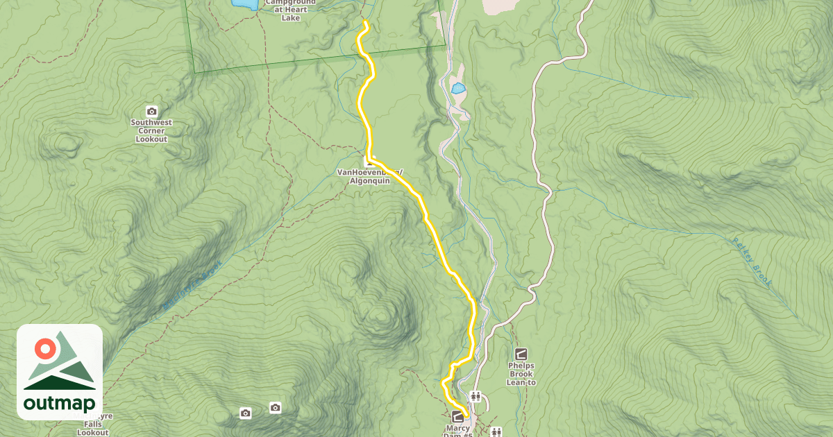 Map of Van Hoevenberg Trail