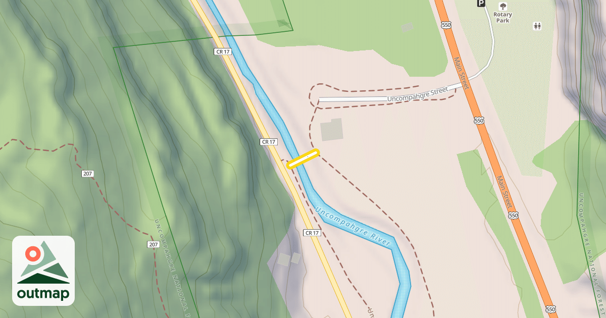 Map of Uncompahgre River Walk