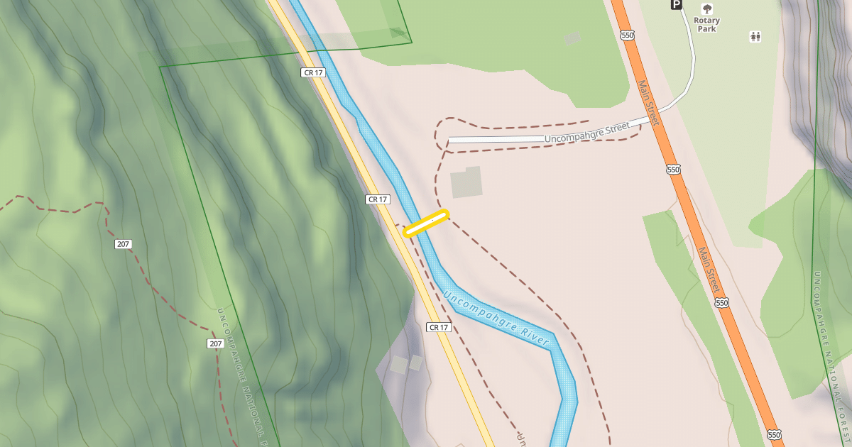 Map preview of Uncompahgre River Walk