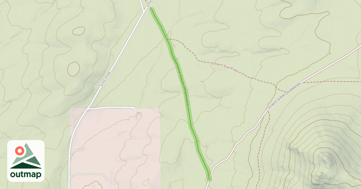 Map of Echo Lane South Singletrack
