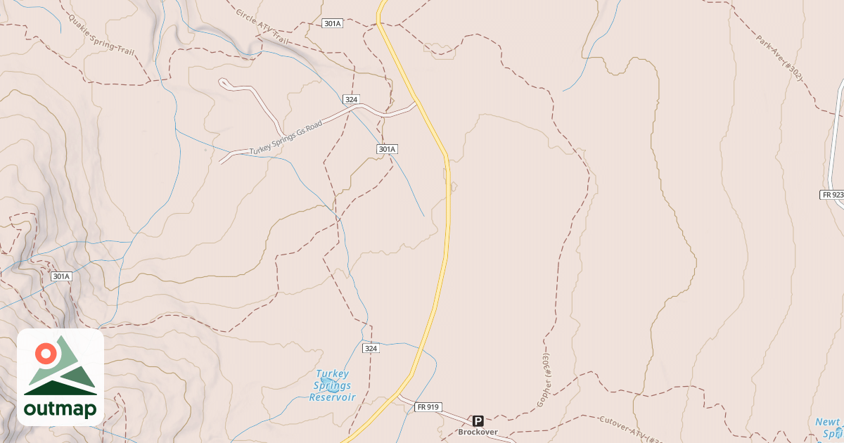 Map of Turkey Springs Winter