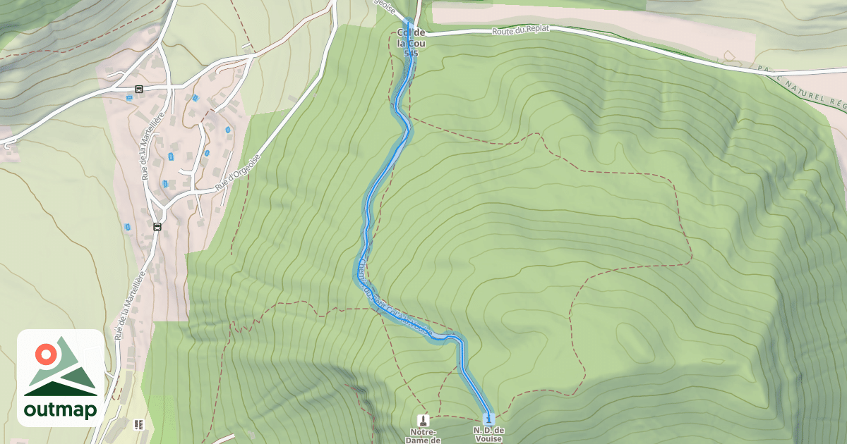 Map of Chemin de la Cou à Vouise