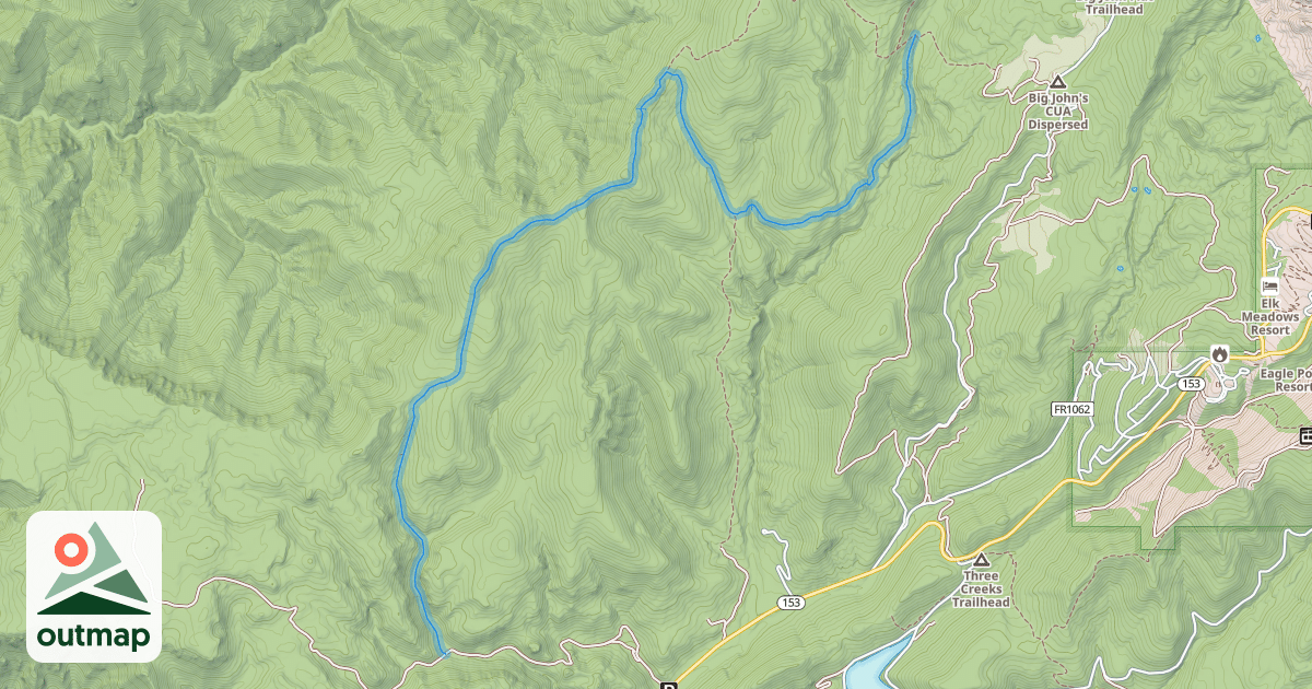 Map of Jim Reed Creek - Bosman Trail