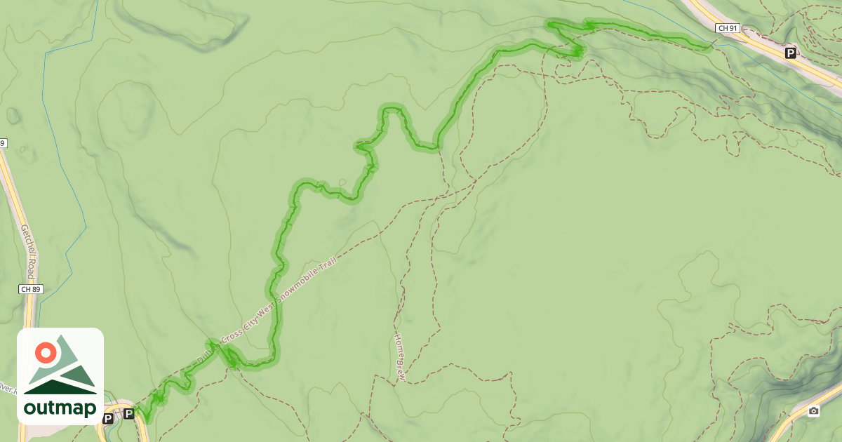 Map of Lollygagger (Duluth Traverse)