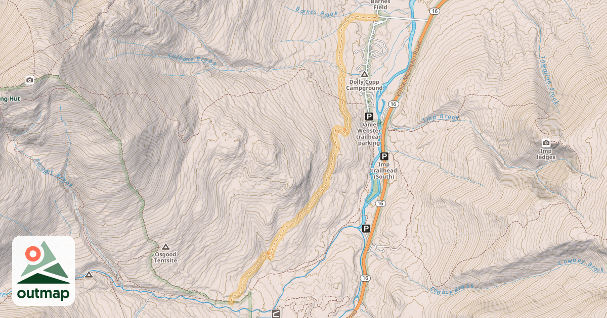 Map of Hayes Copp Ski Trail