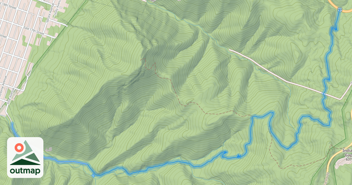 Map of Reservoir Hollow Trail
