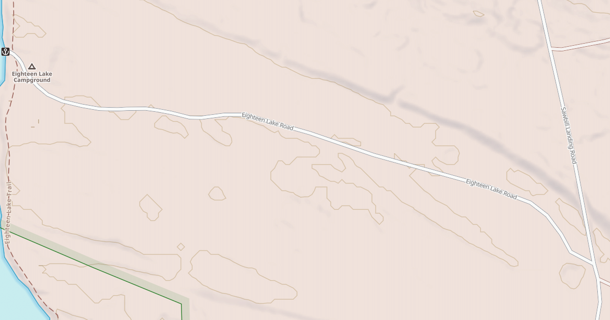 Map preview of EIGHTEEN LAKE BOAT ACCESS
