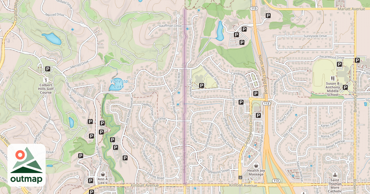 Map of Hudson Nature Trail