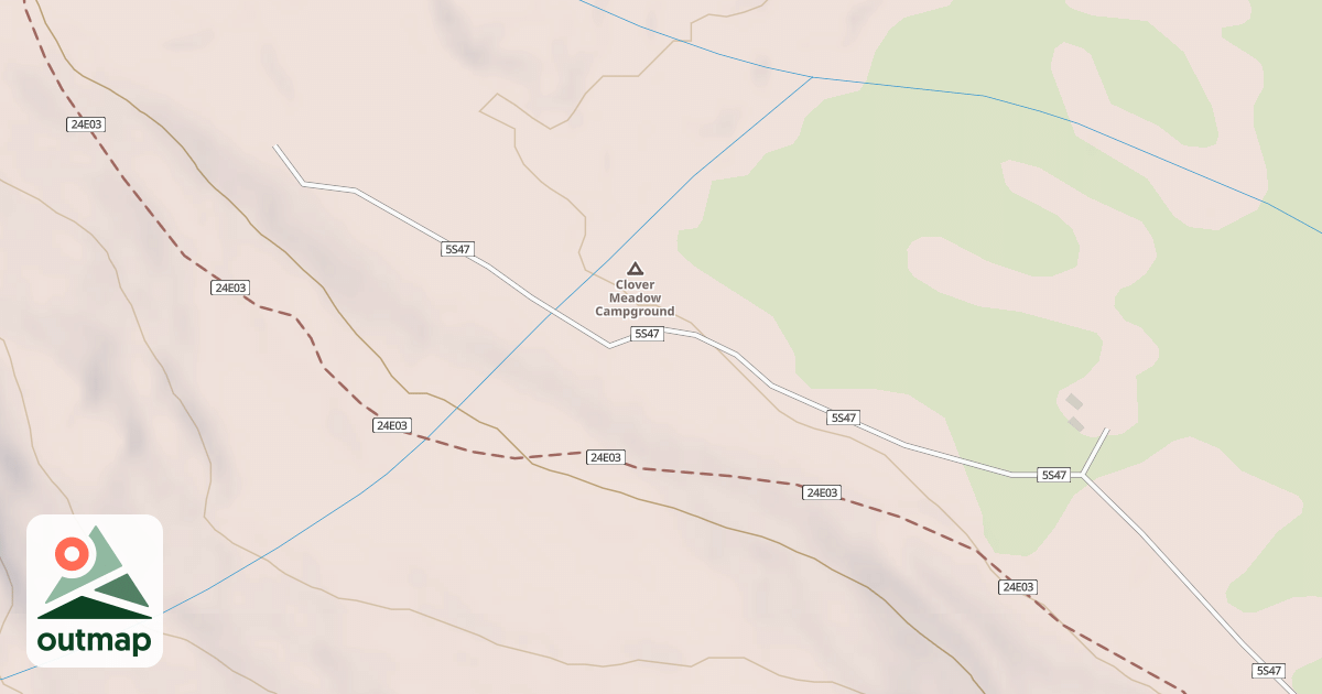 Map of CLOVER MEADOW CAMP GROUND
