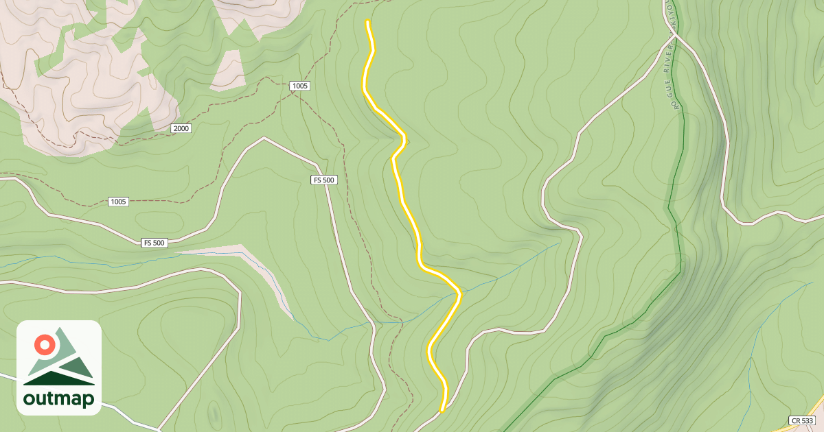 Map of National Forest Development Road 730