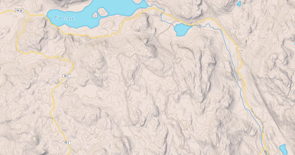 Map preview of TWIN ISLAND LAKE