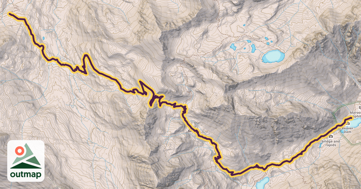 Map of Maroon-Snowmass Trail