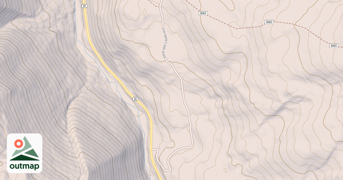 Map of Iron Mine Creek