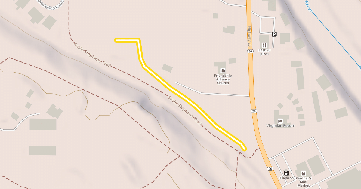 Map preview of Susie Stephens Trail