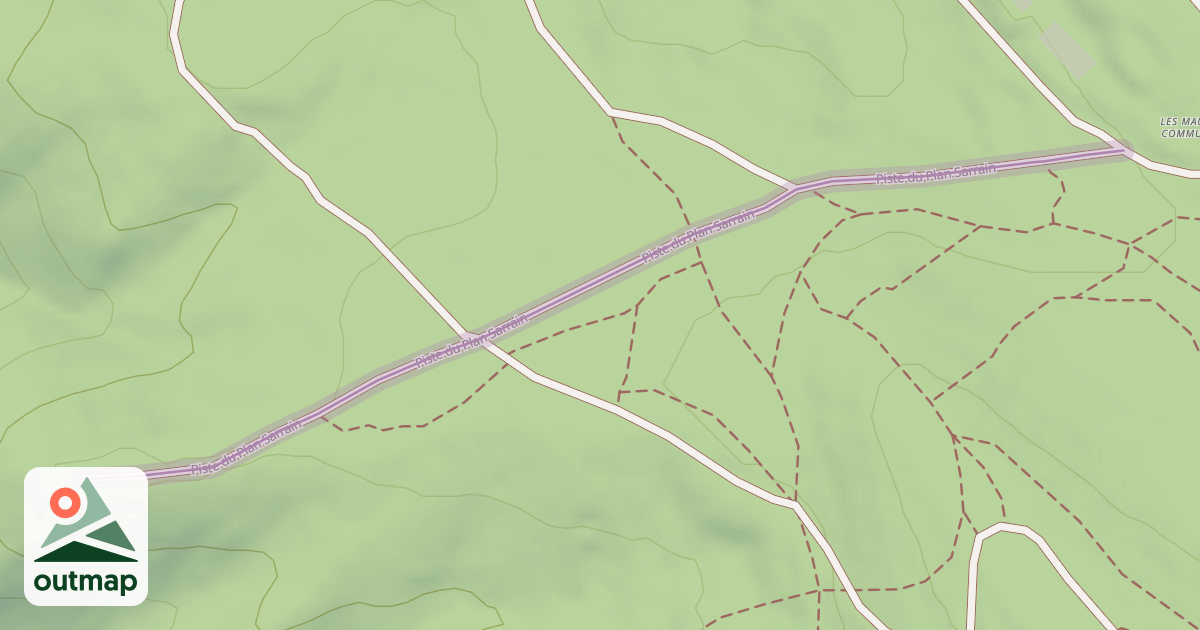 Map of Piste du Plan Sarrain