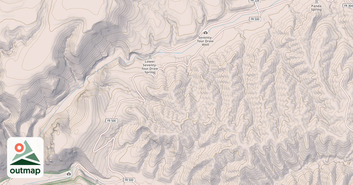 Map of TURKEY RUN