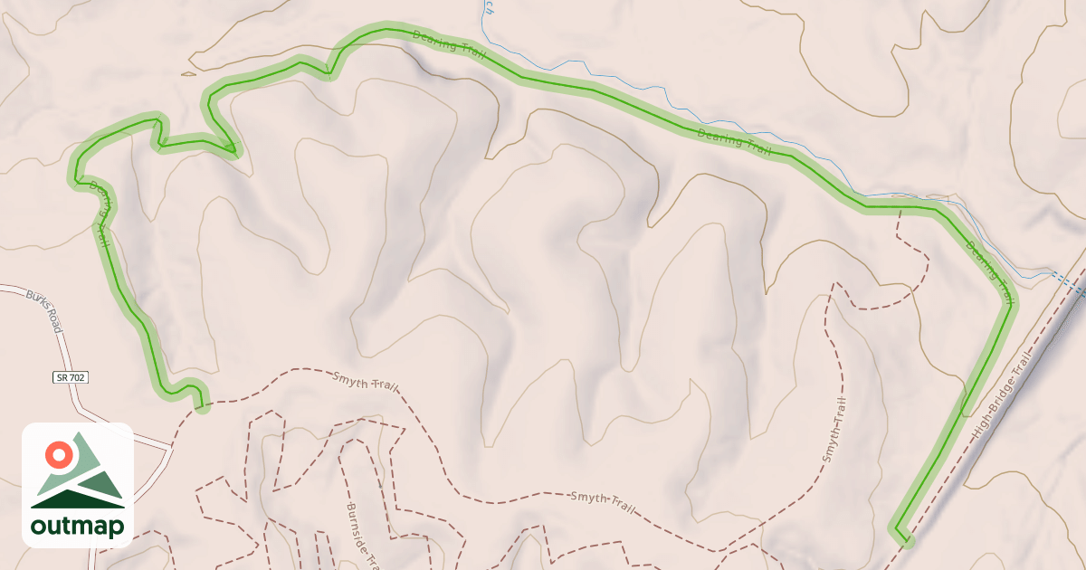 Map of Dearing Trail