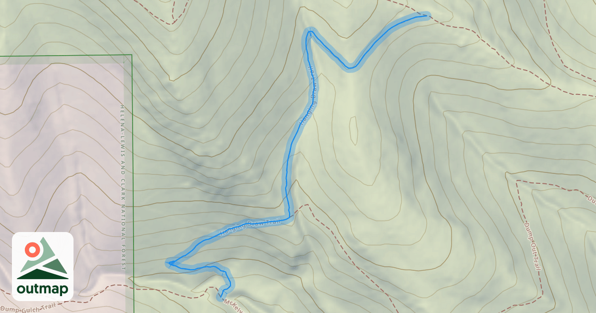 Map of Hanging Draw Trail