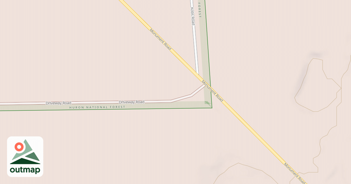 Map of MONUMENT RD SNOW TRAILHEAD