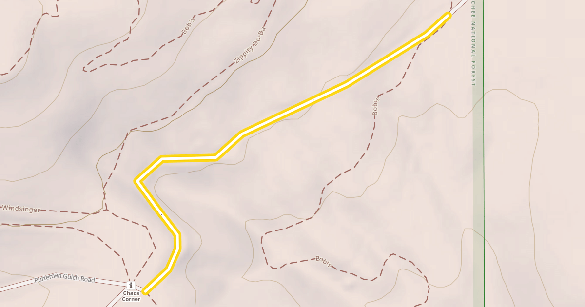 Map preview of Purteman Gulch Road