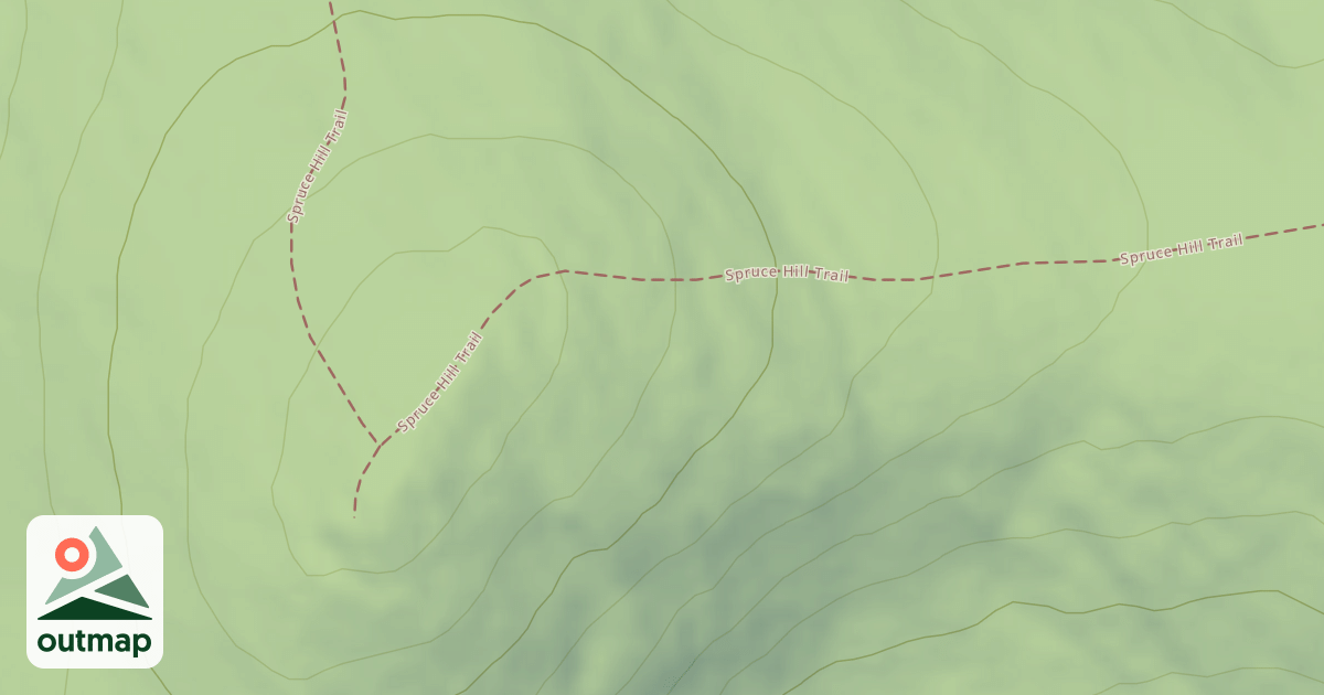 Map of Spruce Hill Trail