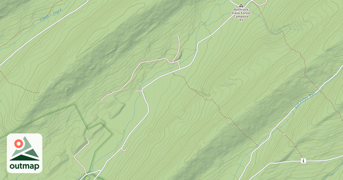 Map of Rothrock State Forest Seven Mountains Snowmobile Trails