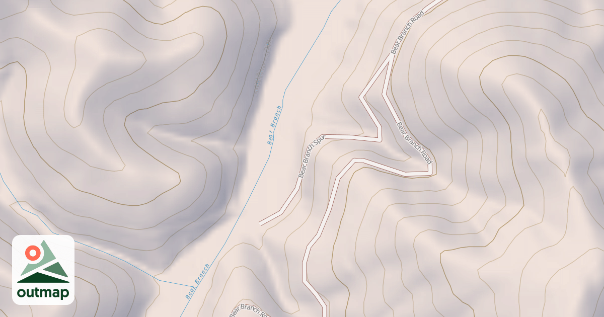 Map of BEAR BRANCH SPUR