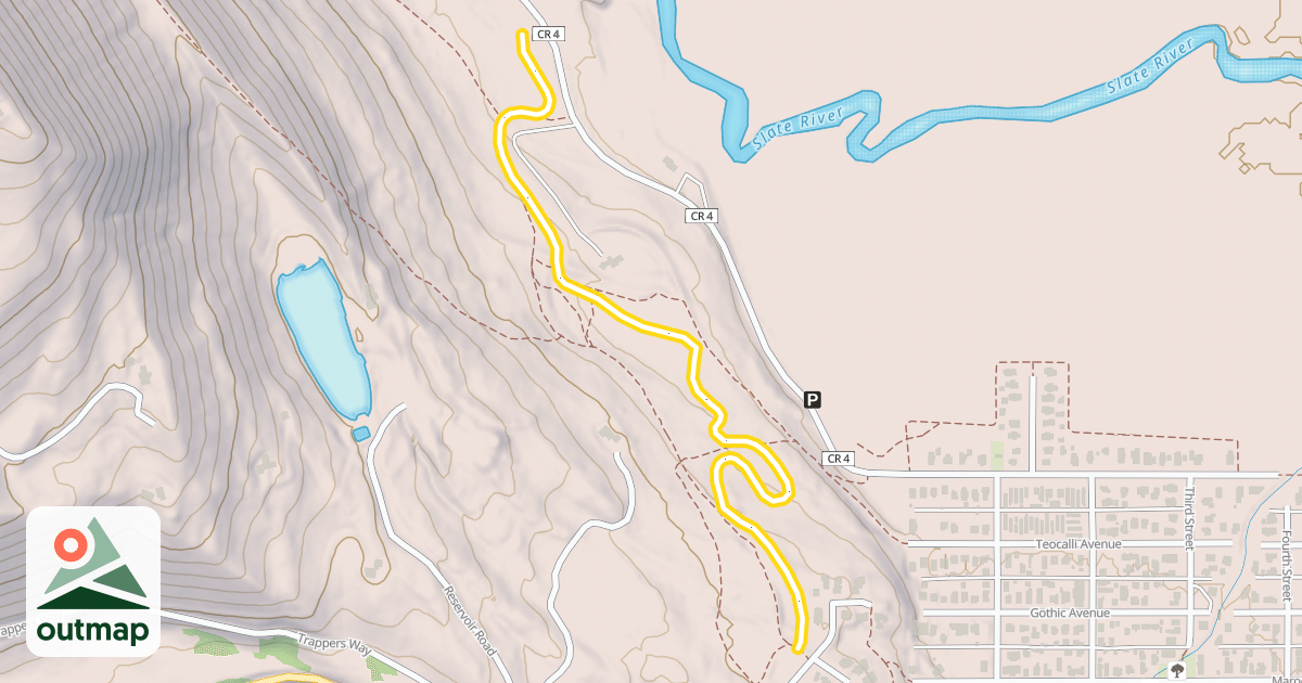 Map of Lower Red Lady