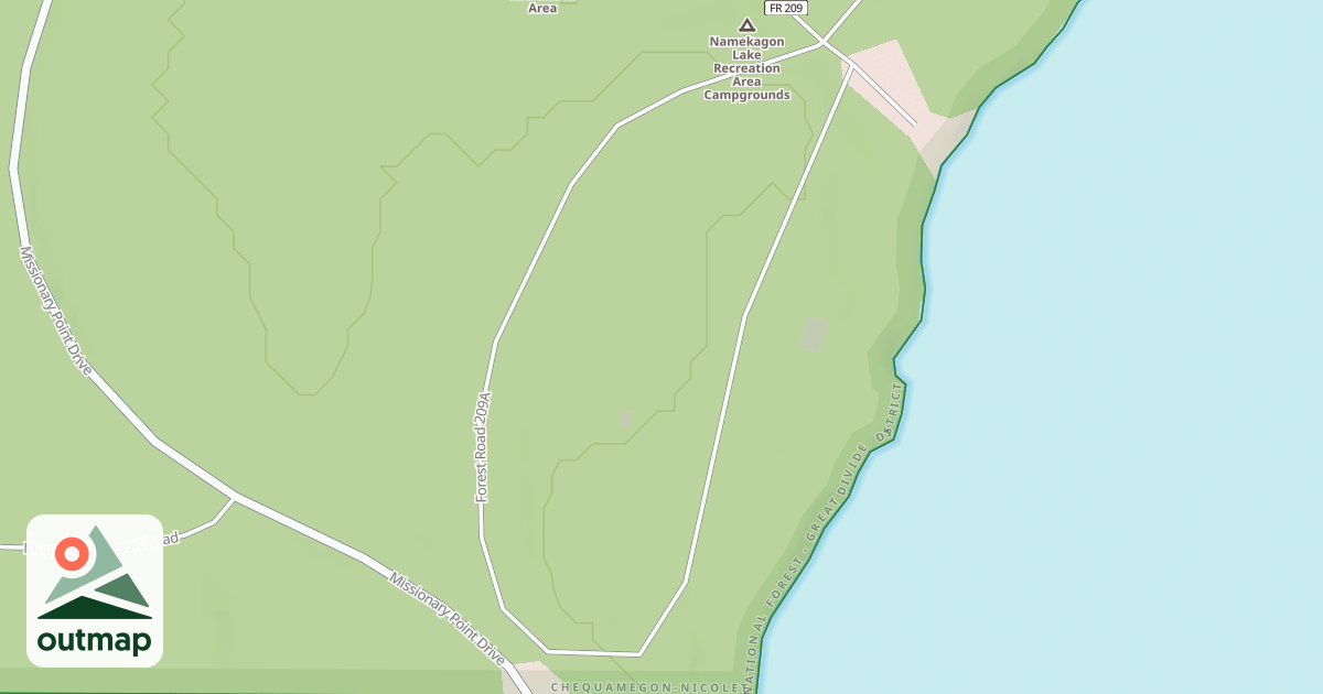 Map of FR 209A