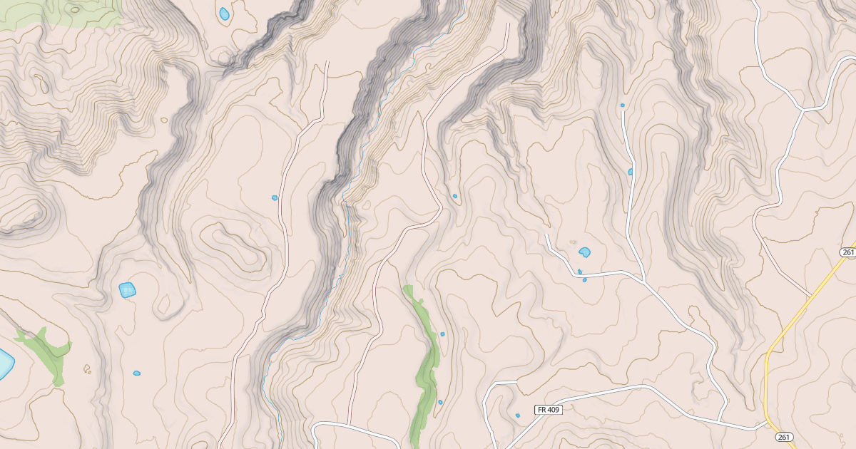 Map preview of USFS National Forest System Roads {50F09042-8897-4297-B5B1-B1428D1D06AC}