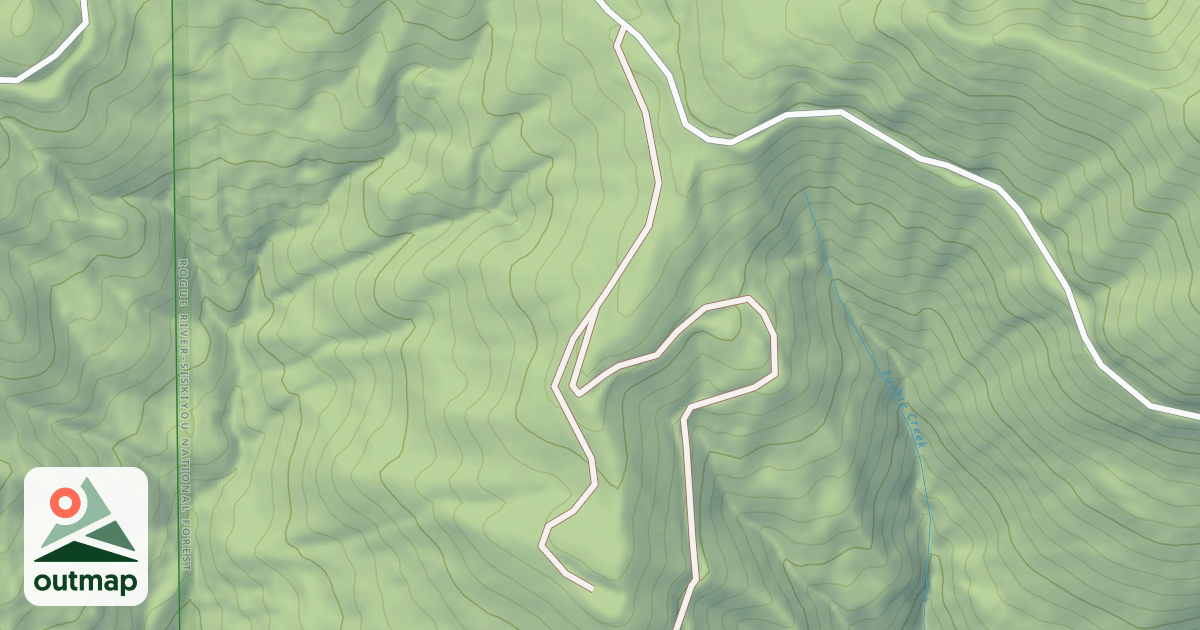 Map of EUCHRE JUNCTION