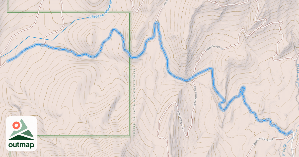 Map of Smith Creek Road