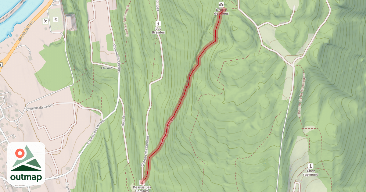 Map of Sentier du Singe